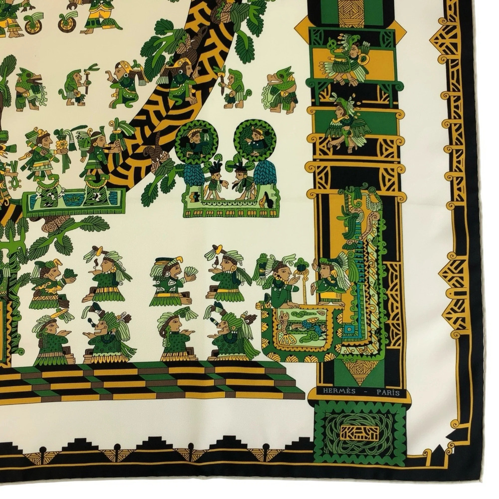 HERMES Green Silk Scarf - Picture 10 of 10
